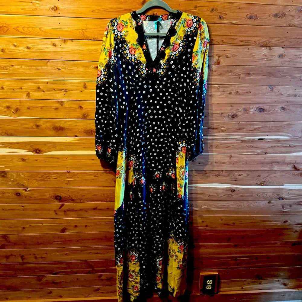 Anthropologie Floreat Floral-Blocked Maxi Dress - Picture 4 of 6